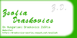 zsofia draskovics business card